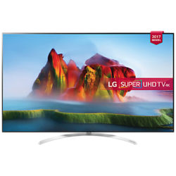 LG 55SJ850V LED HDR Super UHD 4K Ultra HD Smart TV, 55 with Freeview Play, Ultra Slim Design & Harman / Kardon Soundbar Stand, Silver